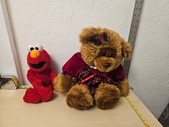 2 Stuffed Animals - 1 Commonwealth, 1 Sesame Street Elmo