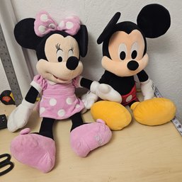 Giant Stuffed Animal Duo: Mickey & Minnie Mouse