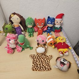 Charming Collection Of 13 Stuffed Animals, Including 3 PJ Masks