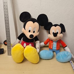 Charming Set Of 2 Mickey Mouse Stuffed Animals