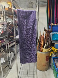 6 Long Purple Decorated Table Runners/cloth For Wedding Or Party Decoration 70' X 12' Each