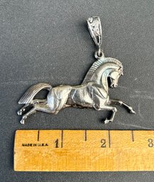 Vintage Art Deco Style Sterling Silver Horse Pendant