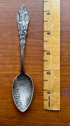 Antique Sterling Silver Souvenir Spoon NIAGARA FALLS Native American Chief