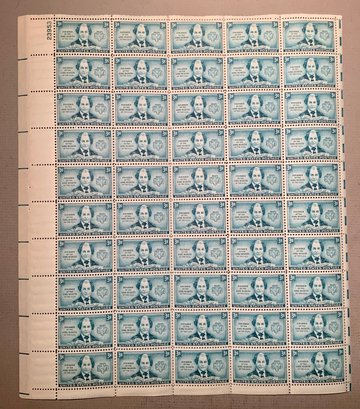 Full Sheet Of 50, 3c U.S. Stamps, Juliette Gordon Low, Founder Of Girl Scouts, SHIPPPABLE