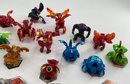 Bakugon Action Figures And Over 20 Magnetic Hexagon Cards - Lot Of 35