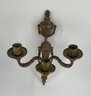 Bronze Three Arm Wall Mount Candelabra - Height 16 In - See Description