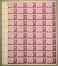 Full Sheet Of 50, 3c U.S. Stamps, Joseph Pulitzer, The Press, SHIPPPABLE