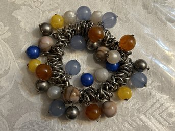 Costume Jewelry Metal & Beaded Bracelet Multicolor - SHIPPABLE