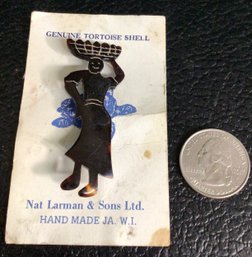 Genuine Tortoise Shell Pin - Nat Larman & Sons Ltd. - Hand Made JA W.I.