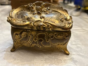 Antique Gold Jewelry Or Trinket Box - SHIPPABLE