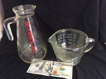 Vintage 2 Pc Lot Evenflo Measuring Pitcher & Measuring Cup