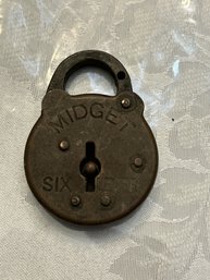 Antique Midget Six Lever Lock - Shippable