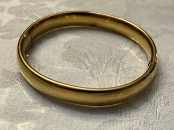 Gold Bangle Bracelet 12k 1/20 Stamped Clara - SHIPPABLE