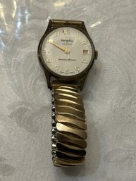 Vintage TopsAll Watch Wristwatch W/ Gold Band & Calendar - SHIPPABLE