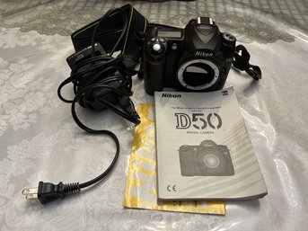 Working Nikon D50 DSLR Camera With Strap, Battery Charger, Power Cord, Battery, Manual, Etc. - SHIPPABLE