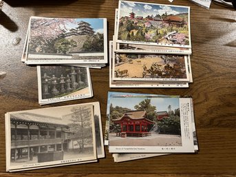 Antique Japanese @30 POSTCARDS Mostly Temples In JAPAN - Himeji, Kyoto, Yoshino, Etc. SHIPPABLE (Bag 5)