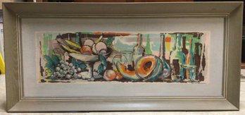 Mid Century Modern Signed Print 43 In X 19 1/2 (framed Size)