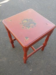 Small Red Stool Or End Table
