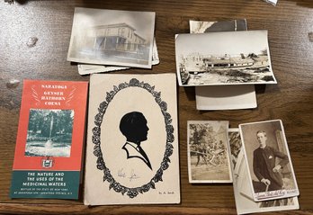 Collection Antique & Vintage PHOTOS PHOTOGRAPHS, Silhouette, Saratoga Springs Pamphlet - SHIPPABLE (bag 14)