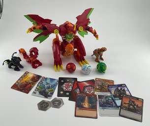 Bakugon Dragon, Action Figures And Cards - Lot Of 16