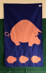 Adorable Flag Of Pigs! Signed Pam Stewart, Flag Fables, Longmeadow, Mass