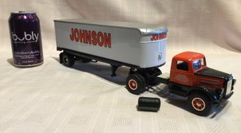 WAY UNDER RETAIL!  Vintage Metal Model Truck - Johnson - On One Side Gas Tank Not Attached, See Photos