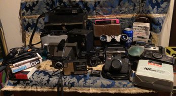 Camera Lot! 12 Pcs - Nikon, Pentax, Polaroid, Binoculars. Nice Lot!!