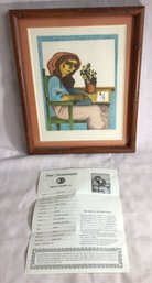 SIGNED - Jorge Dumas - Descanso - 5 Color Lithograph - Number D-7200 - January 1977