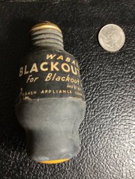 WWII Blackout Light Bulb - With The Paper Still On It!