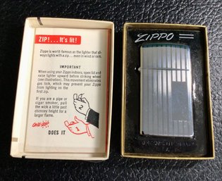 1967 Zippo Slim Line Lighter - New In Box