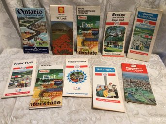 Travel Brochures And Maps - Lot Of 10