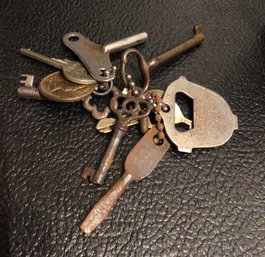Antique Key Ring With Unique Keys