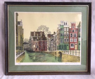 Denis Paul Noyer - Amsterdam 3/76 - Signed, Limited Edition Original Lithograph With Authentication Document