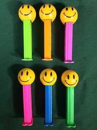 PEZ Smiliy Face - Lot Of 6 -SHIPPABLE - #011