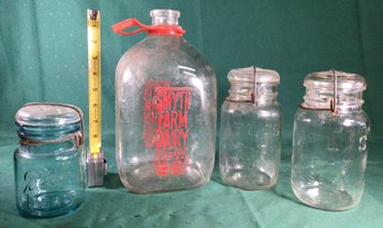 4 Glass Jars - Found In A Pantry Cupboard