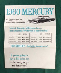 Showroom Catalouge - 1960 Mercury