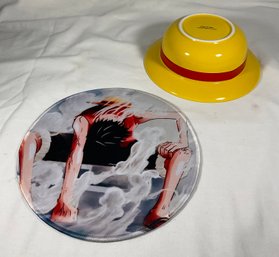 Collectable Anime ONE PIECE Yellow Hat Bowl And Mousepad