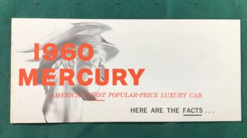 Showroom Catalouge - 1960 Mercury - Here Are The Facts...