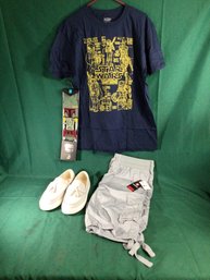 Star Wars T-shirt Size XL, And Socks, Asos Shoes Size 14, And Jogger Shorts Size XXL - All Brand New With Tags