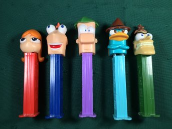 PEZ Phineas & Ferb - Lot Of 5 - SHIPPABLE - #QQ