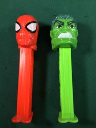 PEZ Hulk And Spiderman - Lot Of 2 - SHIPPABLE - #Z