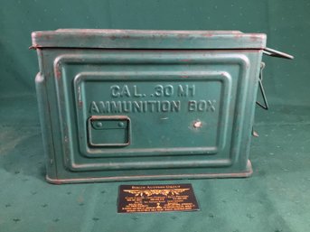 Unusual WWII Ammo Box - Crown U.S. - Cal .30 M1 Ammunition Box - 11 In X 7 In X 4 In, SHIPPABLE