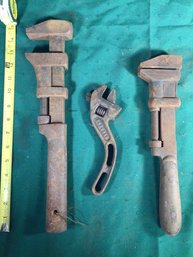 3 Antique Wrenches - Pexid, Bargalo, The H.D.Smiths Co. - See Photos