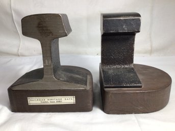 Railroad Track Bookends - Creston, Iowa, REF#3C