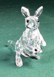 Swarovski Silver Crystal 'kangaroo And Baby Joey'