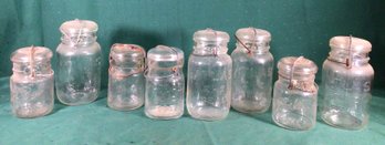Vintage Glass Canning Jars - Lot Of 8 - #A