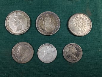6 Silver Coins - SHIPPABLE
