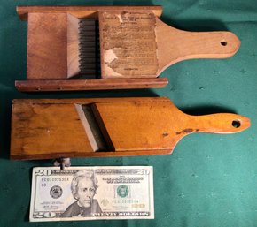 Two Antique Fruit And Vegetable Slicers, Nice Primitives, Kitchen Hangers SHIPPABLE