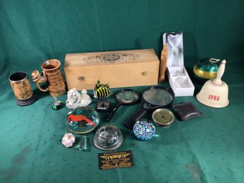 PAPERWEIGHTS, MAGNIFIERS, LOT OF 20 PCS!  Found In A Livingroom Hutch