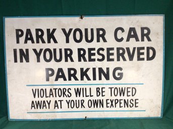 Large Reserved Parking Sign - 24 In X 36 In
